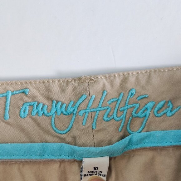 Tommy Hilfiger lightweight summer capri pants cream women's size 10 - Picture 5 of 14